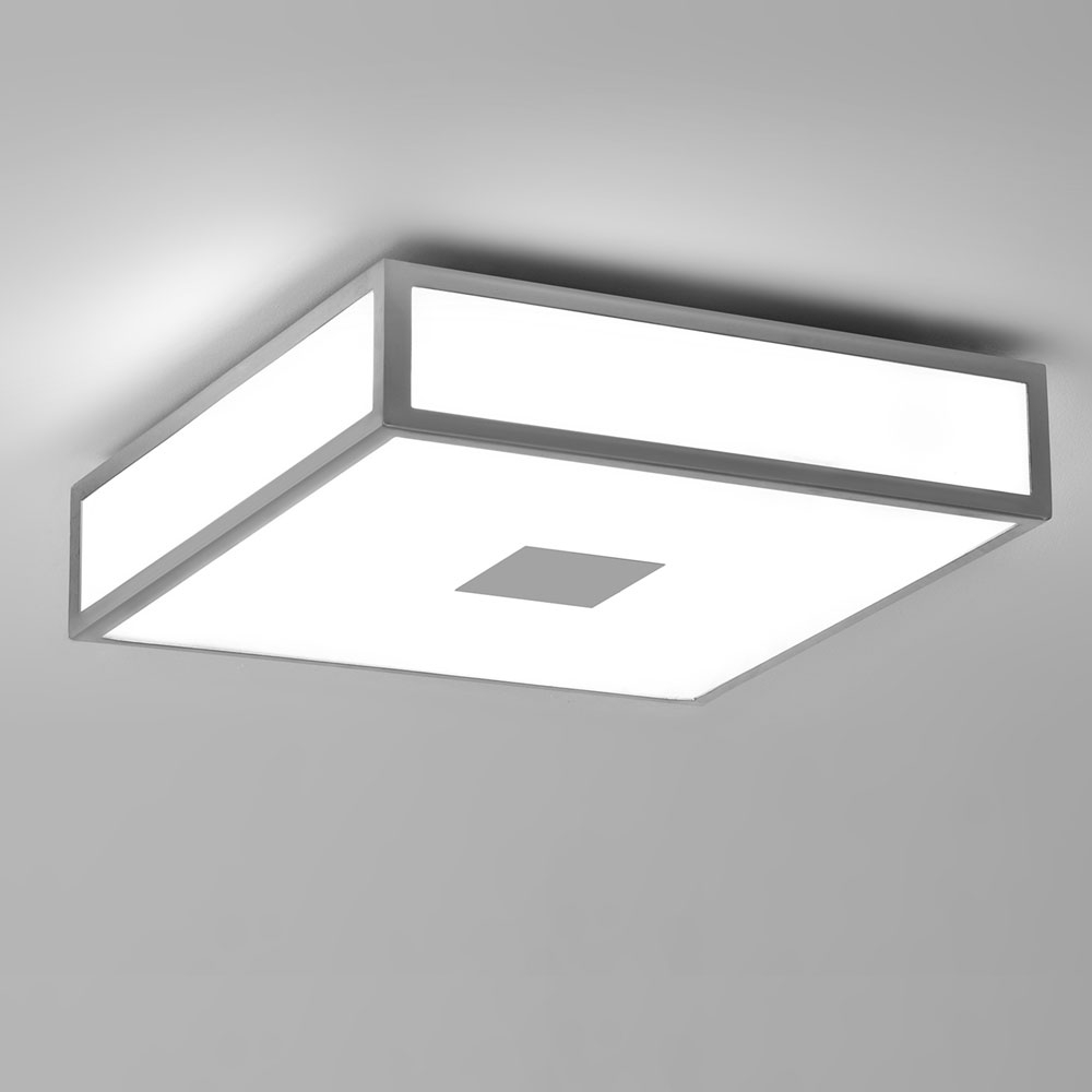 Mashiko Square 300 Chrome Ceiling Light